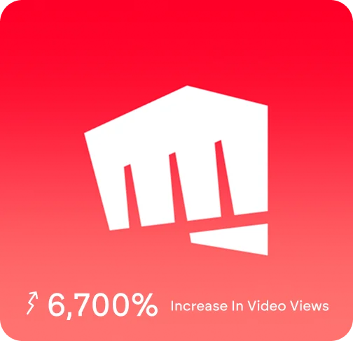Riot Games — 6,700% increase in video views